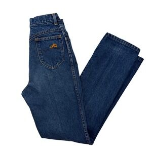 Vintage Chic By H.I.S Women's Denim High Waist Slim Jeans Size 11/12 L Dark Blue